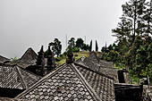 Candi Cetho - Pavilions and statues of the twelfth terrace.  